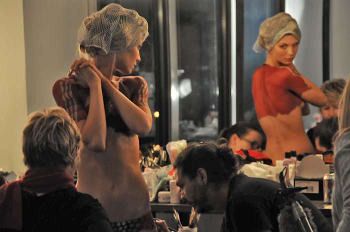 Sarah Brandner in body paint, SI Swimsuit 2010